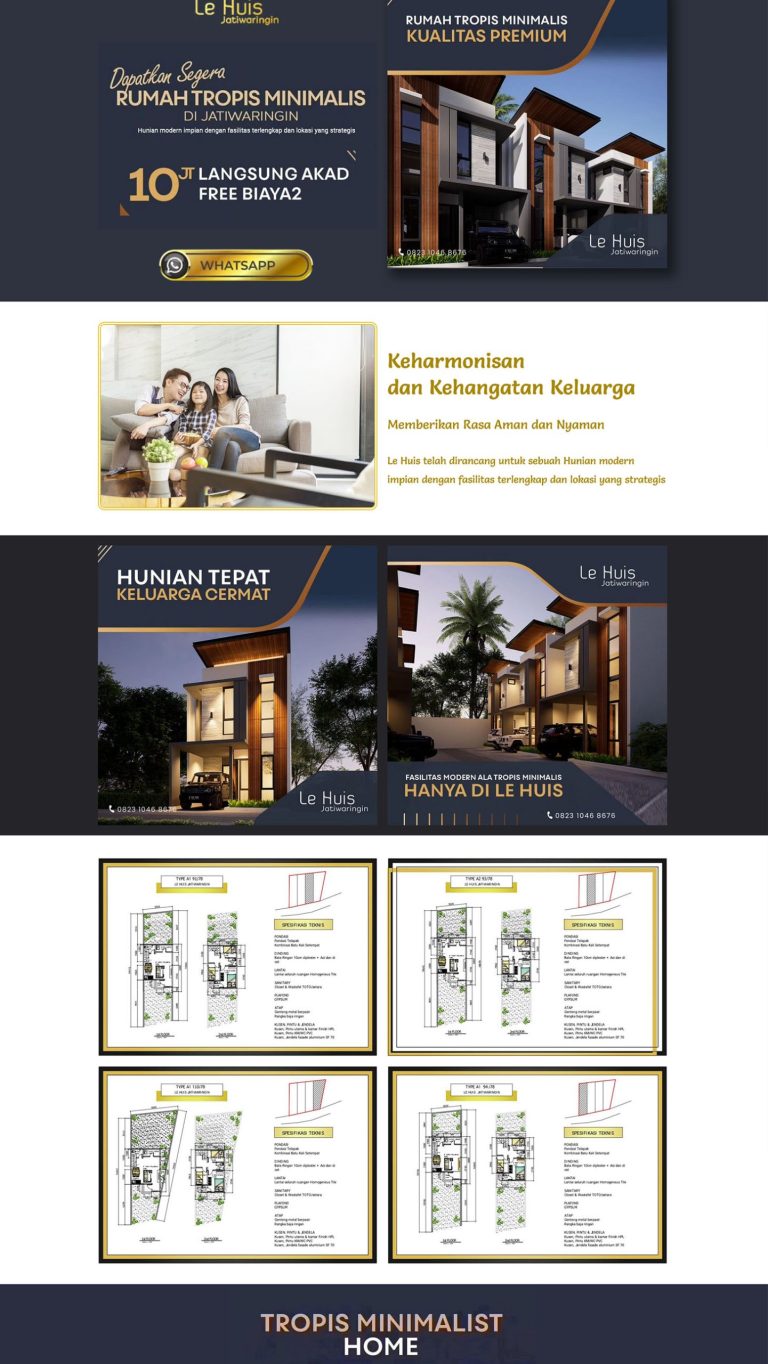 Le Huis Hunian modern impian fasilitas terlengkap